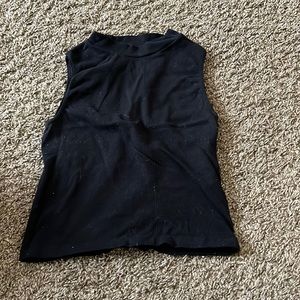Black Mock-neck Bodycon top
